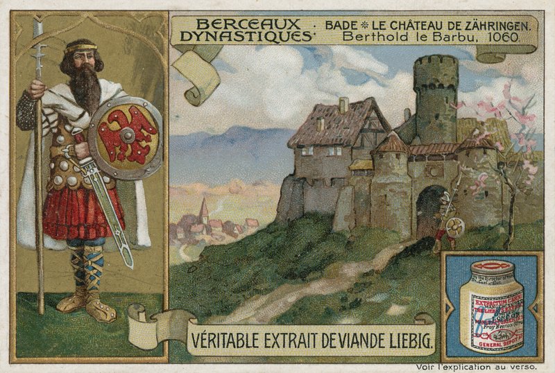 Baden; Zaehringen slott og Berthold II, hertug av Kärnten, 1060 av European School