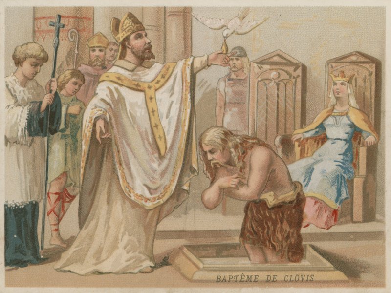Dåp av Clovis I, kongen av frankerne, juledag 496 av European School