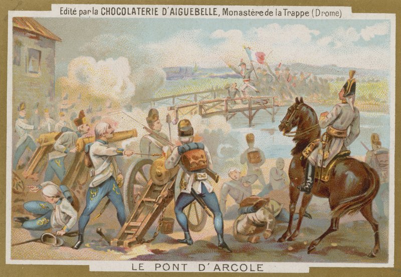 Slaget ved Bridge of Arcole, Italia, 1796 av European School