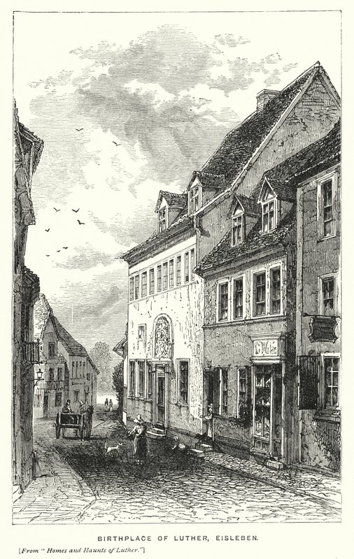 Fødested til Luther, Eisleben (gravering) av European School