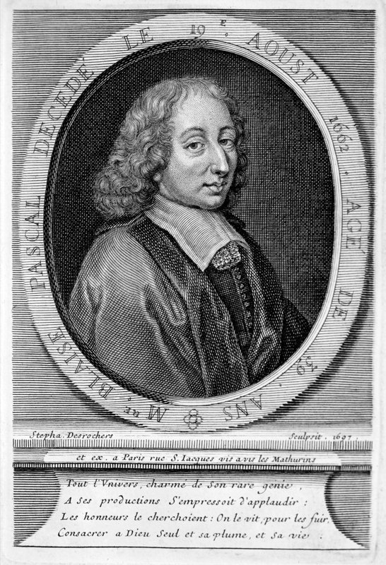 Blaise Pascal , fransk matematiker og fysiker (gravering) av European School