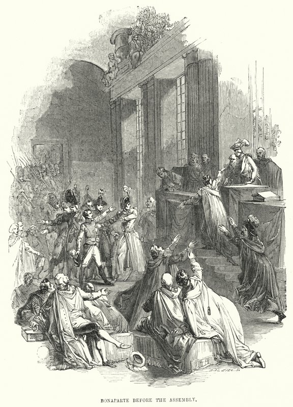 Bonaparte før forsamlingen (gravering) av European School