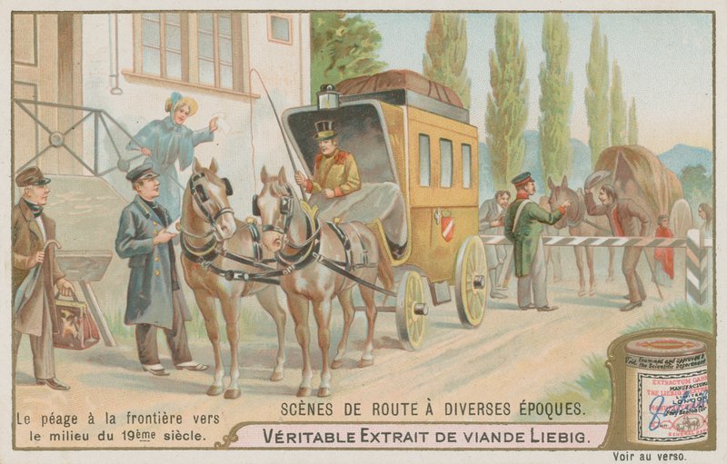 Border Toll on Road of 19th Century av European School