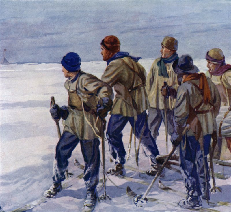 Kaptein Scotts gruppe når Sydpolen for sent, og oppdager at Roald Amundsen hadde kommet dem i forkjøpet. av European School