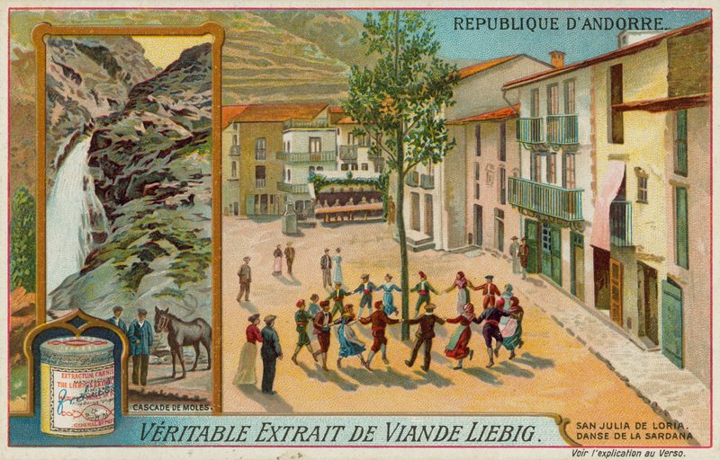 Cascade de Moles og Sardana dansere i San Julia de Loria av European School
