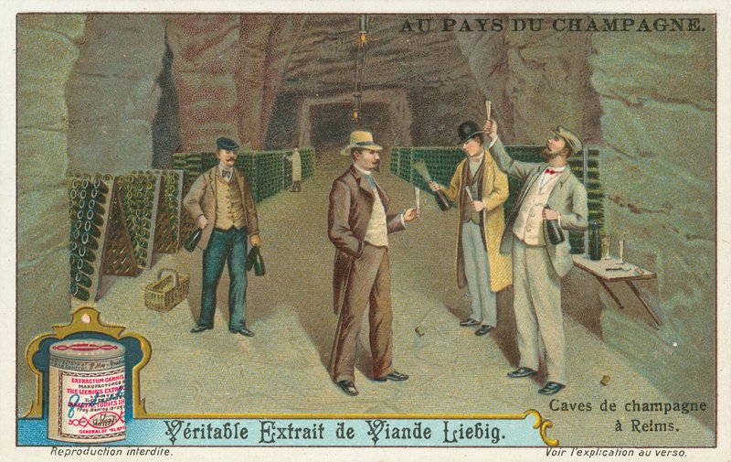 Champagne, Liebig-kort, tidlig på 1900-tallet (kromo) av European School