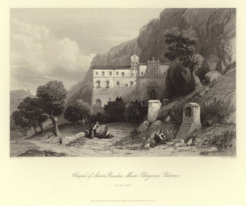 Kapellet i Santa Rosalia, Monte Pellegrino, Palermo, Sicilia, Italia av European School