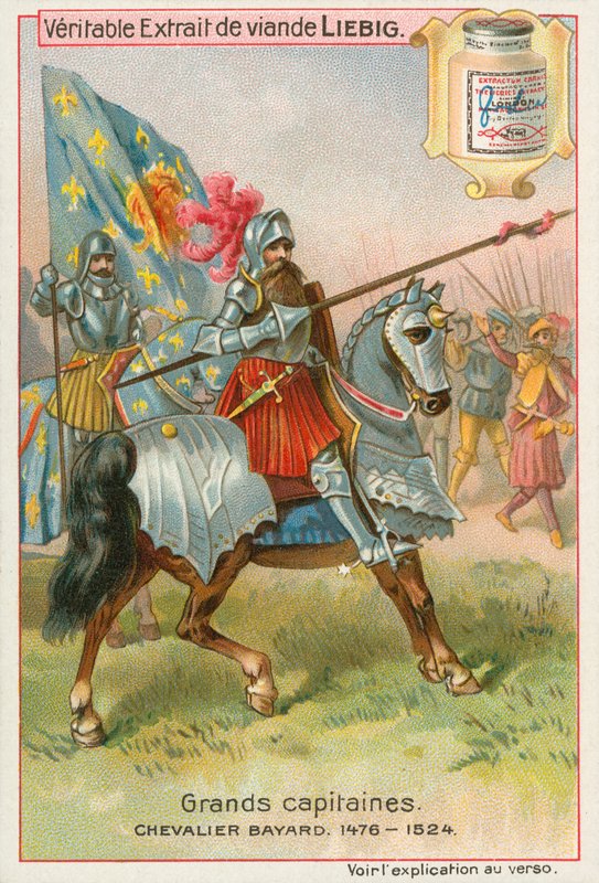 Chevalier Bayard, Liebig-kort, tidlig på 1900-tallet (kromo) av European School