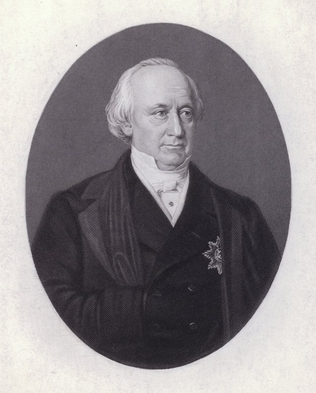 Christian Karl Josias von Bunsen , tysk diplomat og lærd (gravering) av European School
