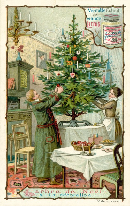 juletre (chromolitho) av European School