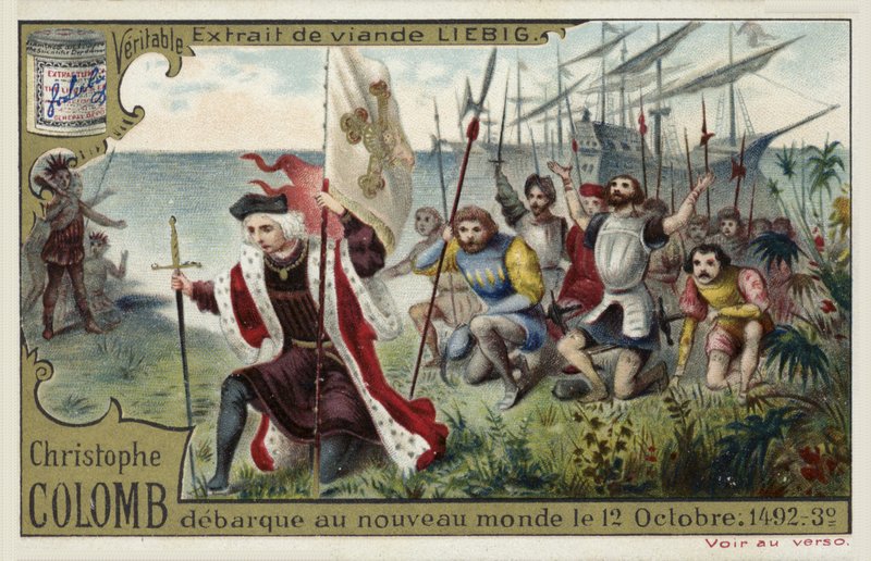 Christopher Columbus går i land i den nye verden, 12. oktober 1492 av European School
