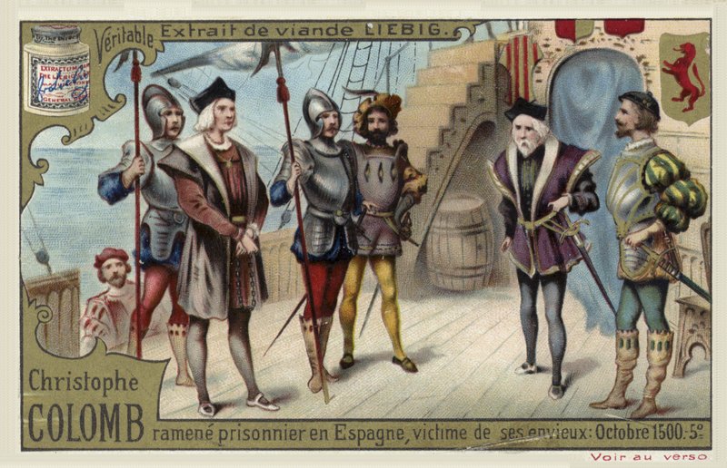 Christopher Columbus ført tilbake til Spania som fange, oktober 1500 av European School