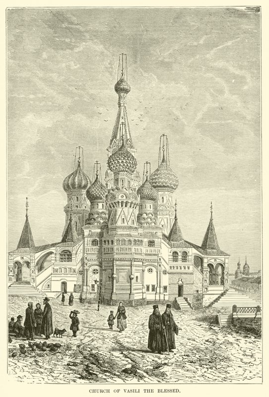 Vasili den salige kirke (gravering) av European School