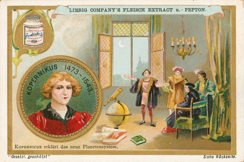 Copernicus, Liebig-kort, tidlig på 1900-tallet (kromo) av European School
