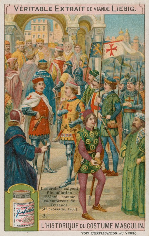 Korsfarere krever installasjon av Alexis som medkeiser av Byzantium i 1203 av European School