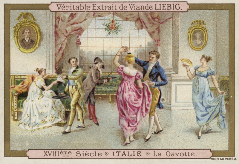 Danser Gavotte, Italia, 1700-tallet av European School