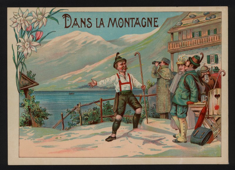 In The Mountain (farge litho) av European School