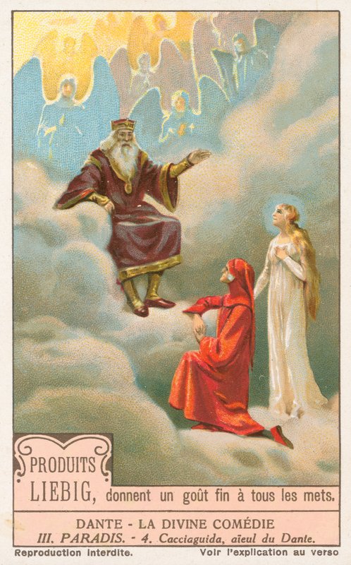 Dante, Den guddommelige komedie, Liebig-kort, tidlig på 1900-tallet (kromografi) av European School