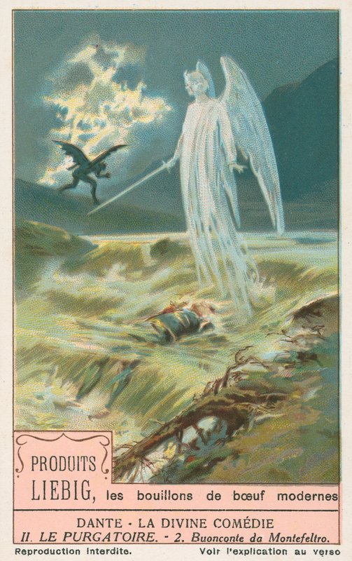 Dante, Den guddommelige komedie, Liebig-kort, tidlig på 1900-tallet (kromografi) av European School