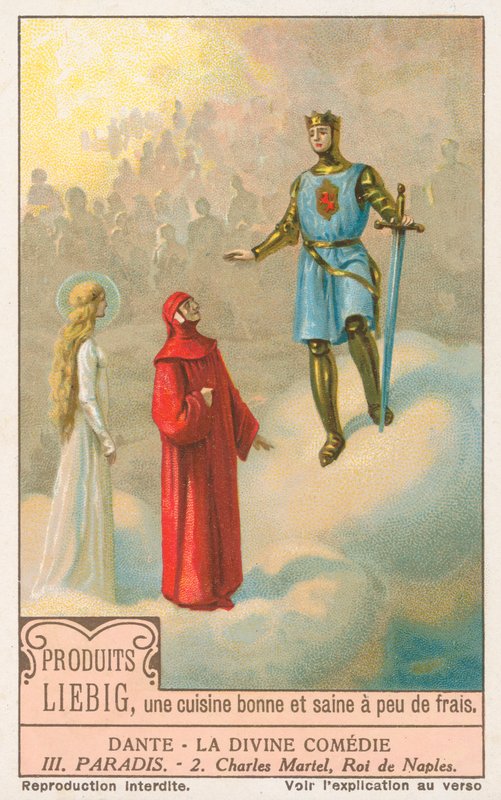 Dante, Den guddommelige komedie, Liebig-kort, tidlig på 1900-tallet (kromografi) av European School