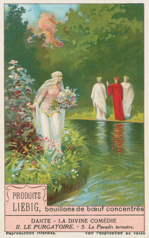 Dante, Den guddommelige komedie, Liebig-kort, tidlig på 1900-tallet (kromografi) av European School