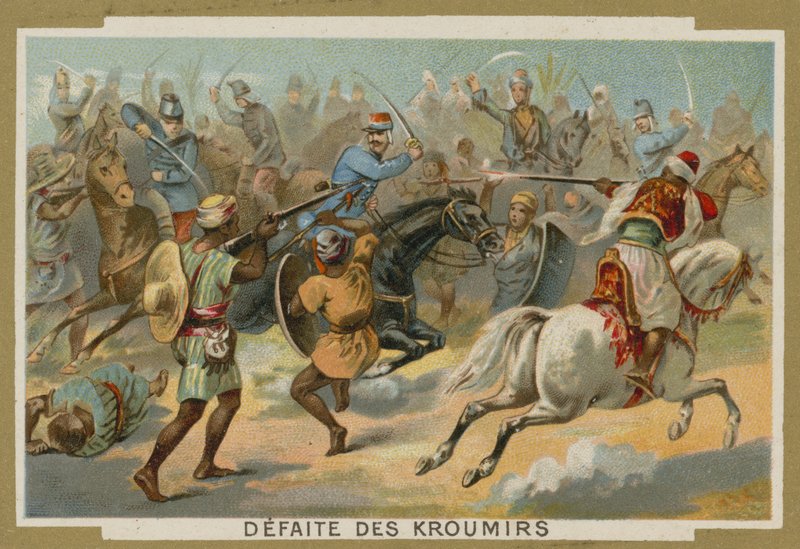 Nederlag til Kroumirs av franskmennene, Tunisia, 1881 av European School