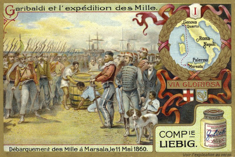 Ilandstigning av de tusen, Marsala, Sicilia, 11. mai 1860 av European School
