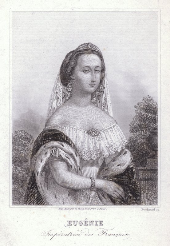 Keiserinne Eugenie, konsort av Napoleon I av Frankrike (gravering) av European School