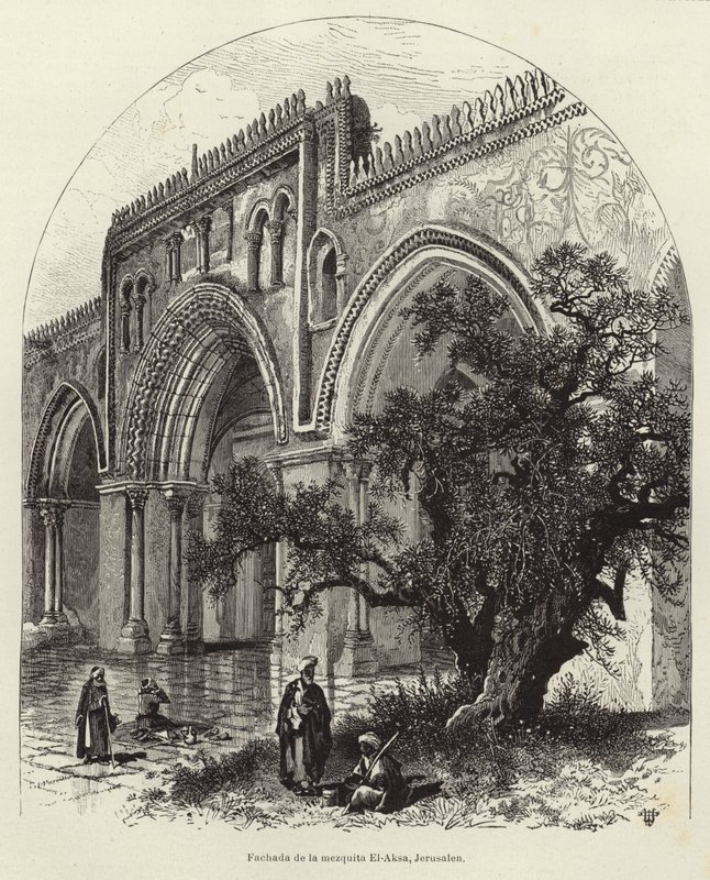 Fasade til El-Aksa-moskeen, Jerusalem av European School
