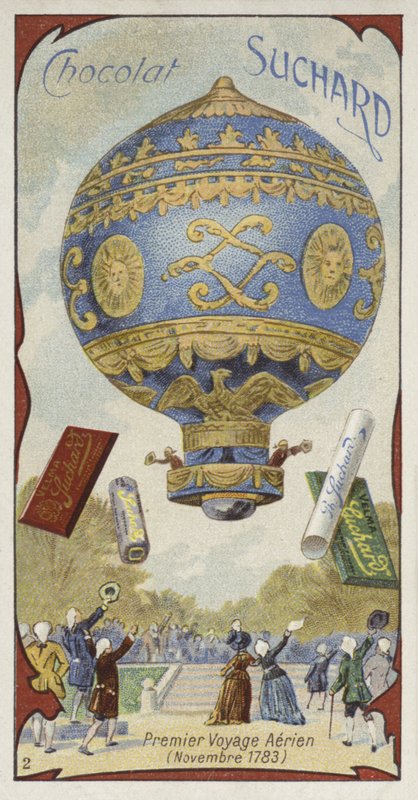 Første bemannede ballongflyging, november 1783 av European School