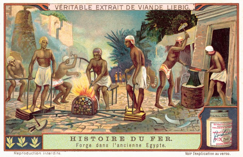 Forge i det gamle Egypt (chromolitho) av European School