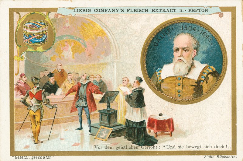 Galileo, Liebig-kort, tidlig på 1900-tallet (kromo) av European School