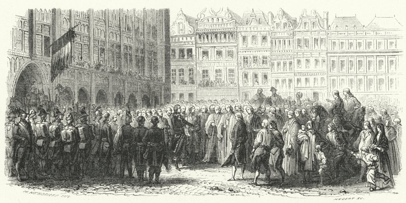 General Dumouriez og den franske hæren i Brussel av European School