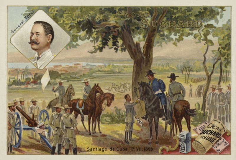 General Toral og spanjolenes overgivelse etter beleiringen av Santiago de Cuba, spansk-amerikansk krig, 17. juli 1898 av European School