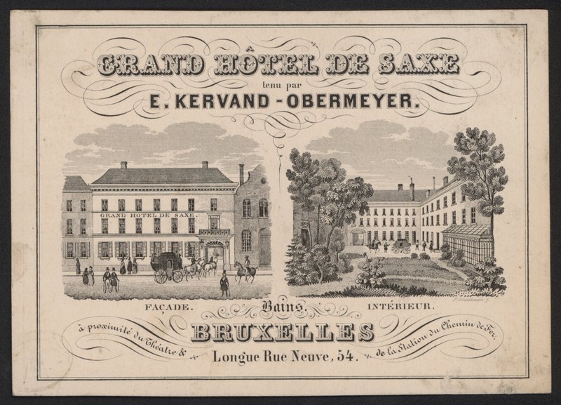 Grand Hotel De Saxe, E Kervand-Obermeyer, Brussel av European School