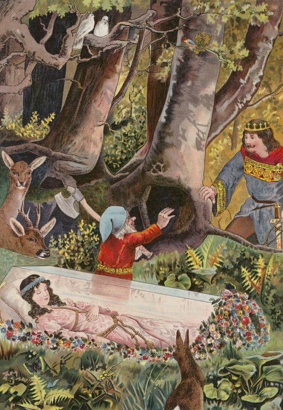 Grimms eventyr: Snøhvit (chromolitho) av European School