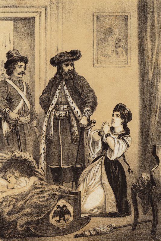 Vakter som venter på at spedbarnet tsar Ivan VI fra Russland skal våkne av European School