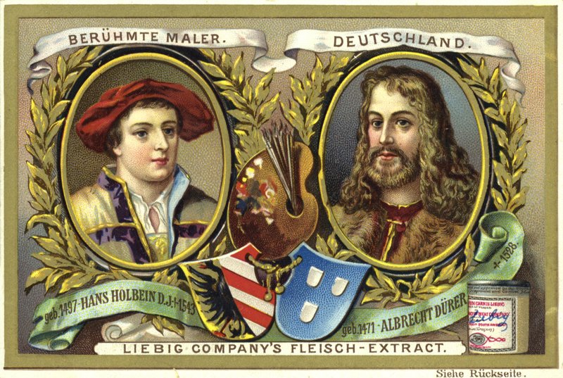 Hans Holbein og Albrecht Durer, tyske kunstnere av European School