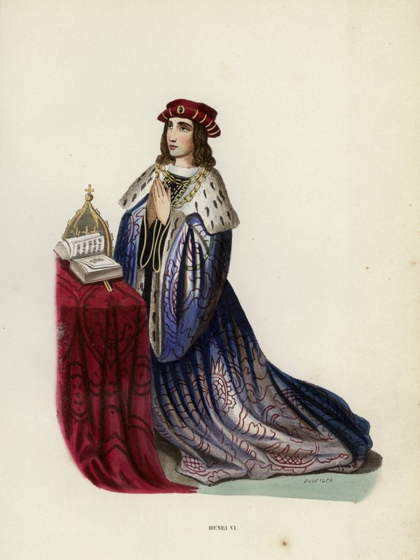 Henri VI (farget gravering) av European School