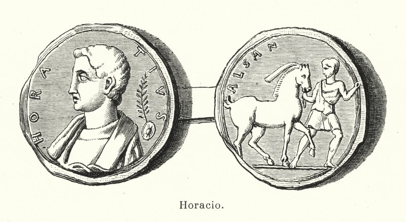 Horace, romersk poet (litho) av European School