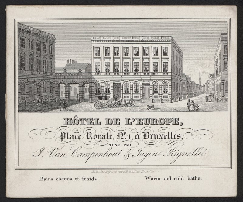 Hotel De L?Europe, Bruxelles, J Van Campenhout og Jagou Rignolle av European School