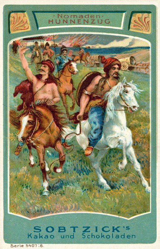 Huns (chromolitho) av European School