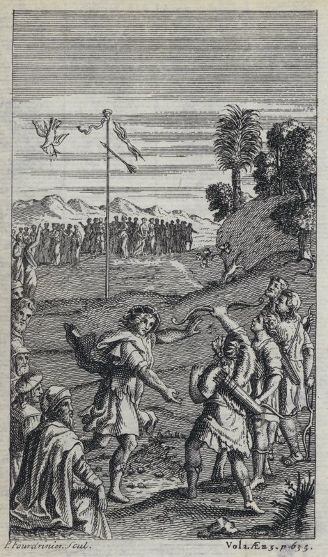 Illustrasjon for John Drydens oversettelse av Virgils Aeneid (gravering) av European School