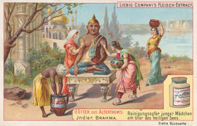 India, Brahma, Liebig-kort, tidlig på 1900-tallet (kromo) av European School
