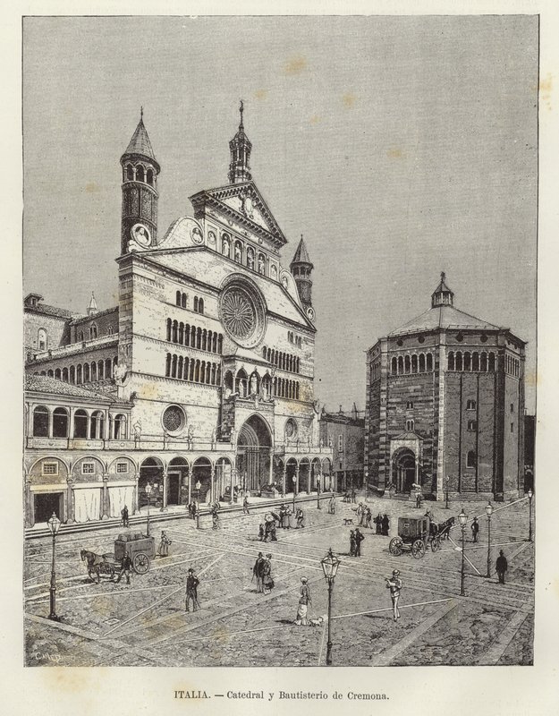 Italia - Cremona katedral og dåpskapel av European School