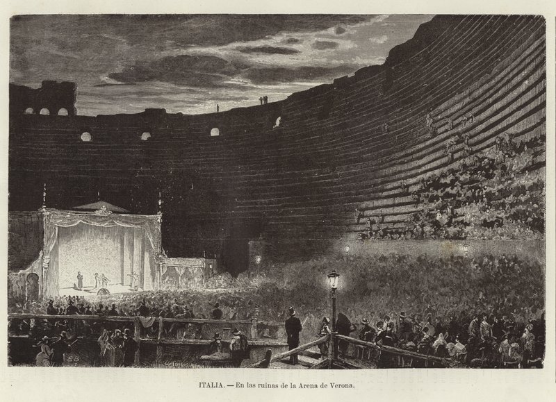 Italia - I ruinene av Arena of Verona av European School
