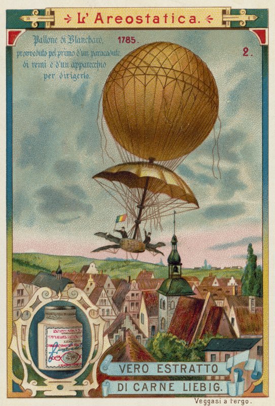 Jean-Pierre Blanchard gjorde den første nedstigningen fra en ballong med fallskjerm, 1785 av European School