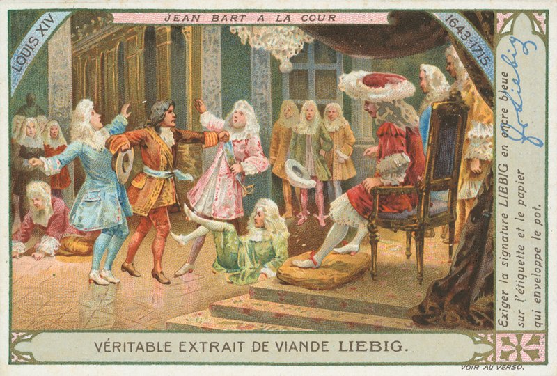 Jean Bart, Liebig-kort, tidlig på 1900-tallet (kromo) av European School