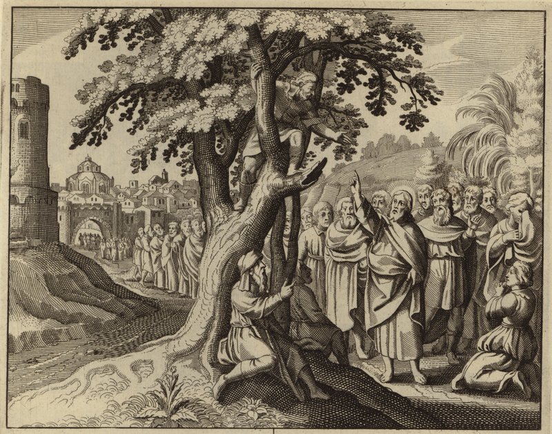 Jesus Kristus og tolleren Sakkeus (gravering) av European School