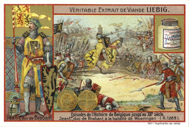 John I, hertugen av Brabant, i slaget ved Woeringen, 1288 av European School